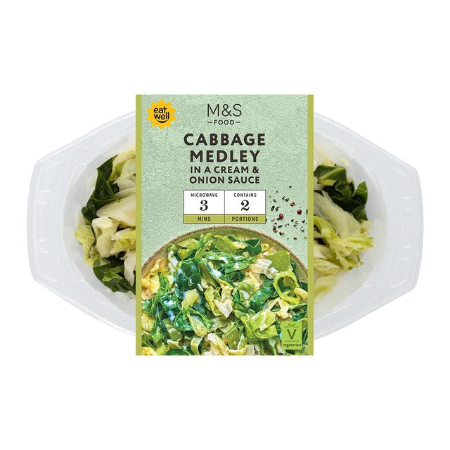 M&S Cabbage Medley with creamy onion sauce 300g, imported from the UK