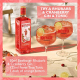 Beefeater Rhubarb & Cranberry Flavoured Pink Gin 70cl - British product