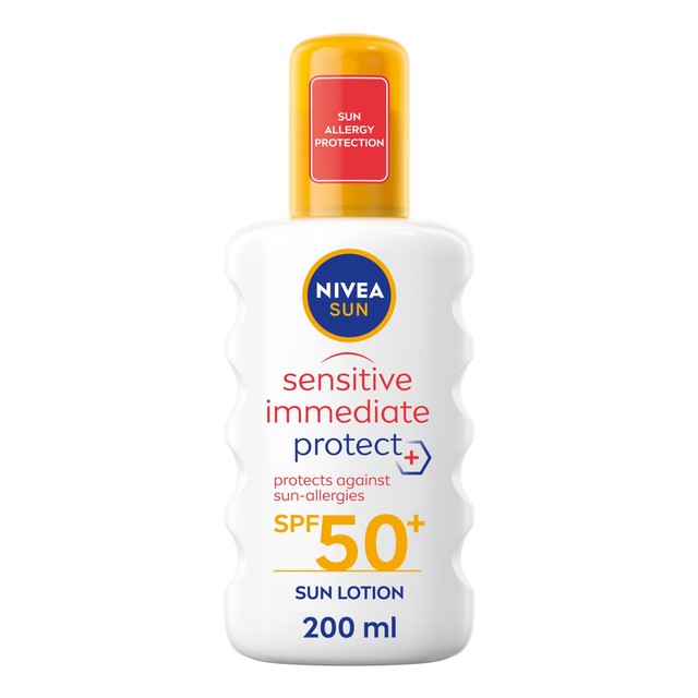 Nivea Sensitive Sun Lotion Spray SPF 50+ 200ml, imported from the UK