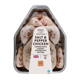 M&S Salt Pepper Whole Chicken Butter 2.35kg, imported from UK