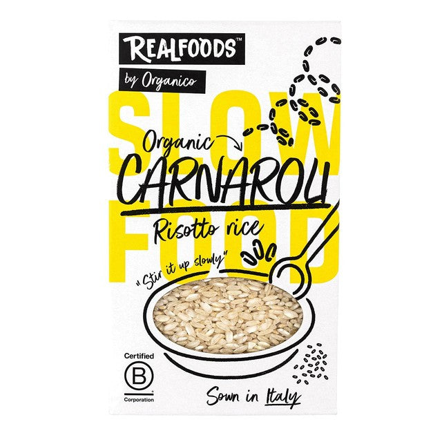 Realfoods by Organico Organic Carnaroli Risotto Rice 500g, imported from the UK