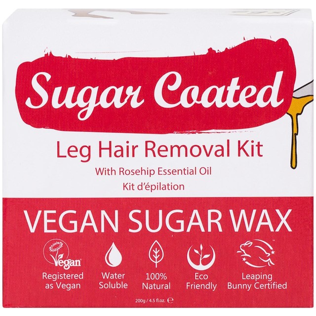 Sugar Coated leg hair removal kit with rosehip 200g (British brand)