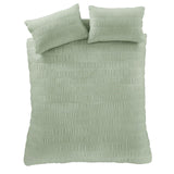 Catherine Lansfield Seersucker Double Duvet Set Sage - British product