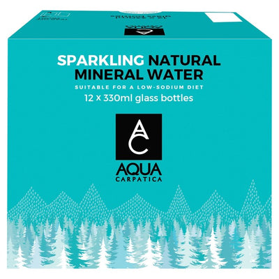Aqua Carpatica Naturlig Musserende Mineralvann 12 x 330ml Glassflasker