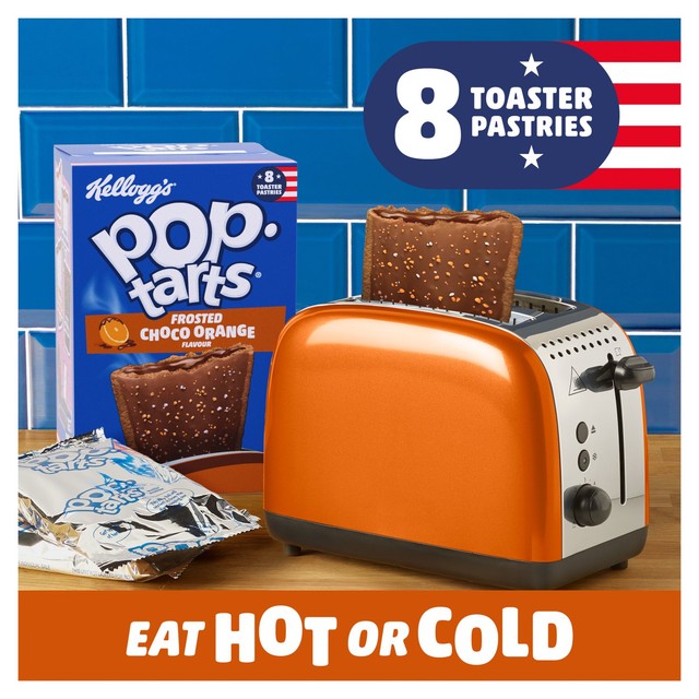 Kellogg's Pop Tarts Chocolate Orange pastry snack bars 8 x 48g - British product