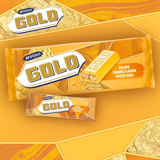 McVitie's gold caramel biscuit bars 14 bars, imported from the UK
