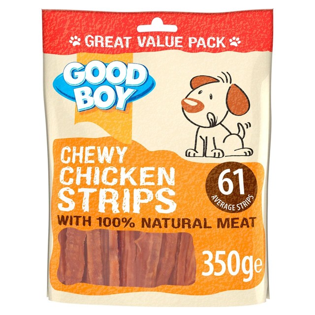 Good Boy chewy chicken strips dog treats 350g, UK version