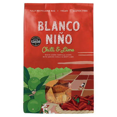 Blanco Nino Chilli and Lime White Corn Tortilla Chips 170g
