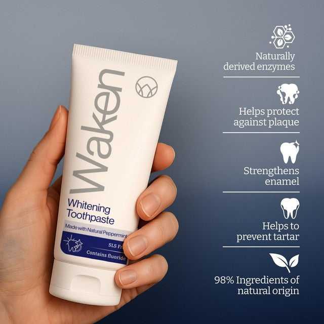 Waken Whitening Toothpaste PepperMint 75ml (British brand)