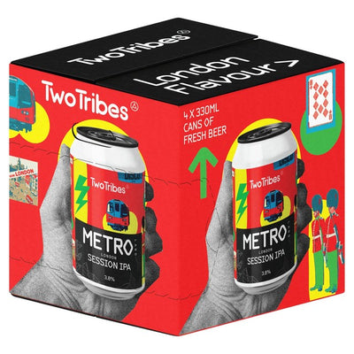Two Tribes Metro Land Session IPA Beer 4 x 330ml