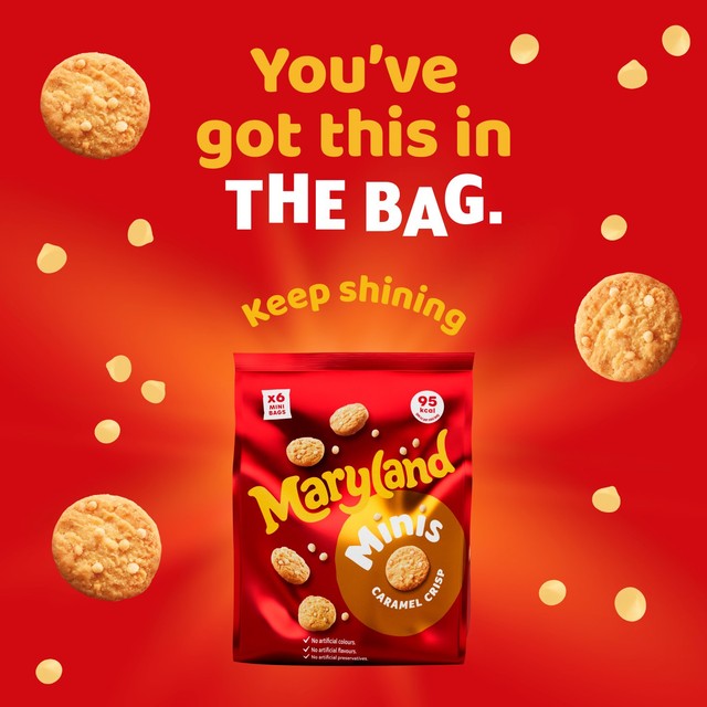 Maryland caramel crisp minis cookies 118.8g, imported from the UK