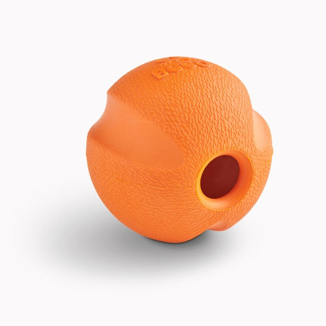 Beco Pets Natural Rubber Fetch Ball Orange - British product