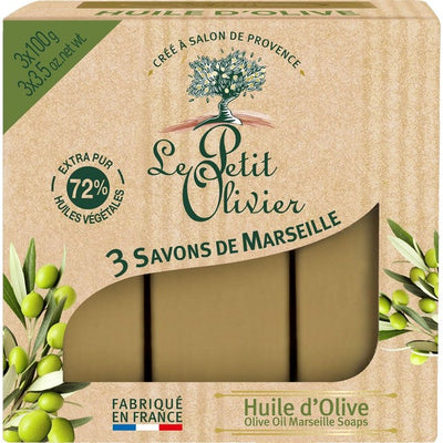 Le Petit Olivier Olive Oil Marseille Soap Bars 3 x 100g