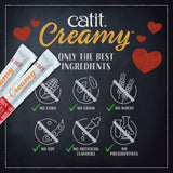 Catit Creamy Variety lickable cat treats 15 x 10g - British product