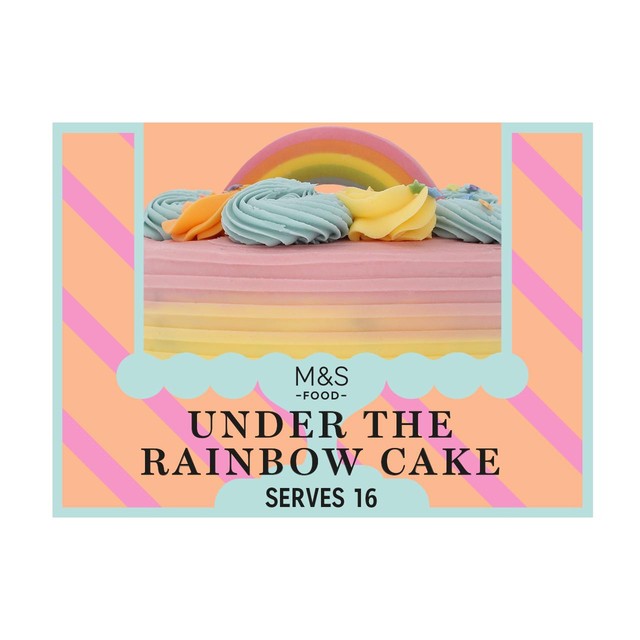 M&S Under The Rainbow Cake 1.25kg, imported from the UK
