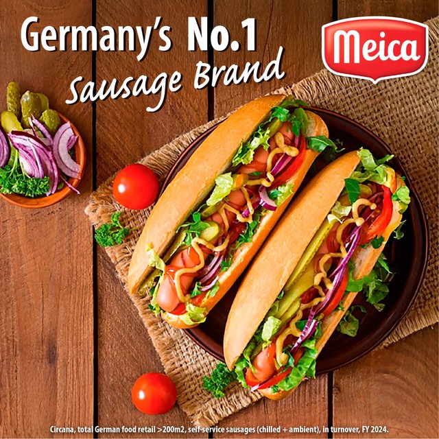 Meica Bockwurst pork sausages in brine 380g, imported from the UK