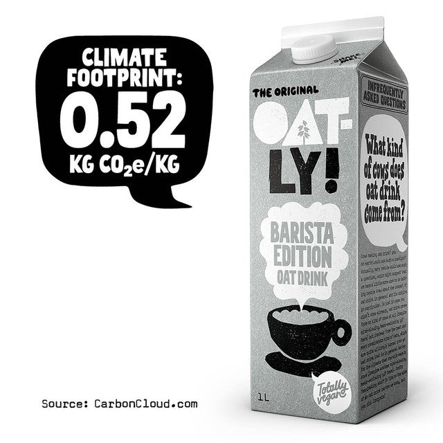 Oatly Barista Chilled Oat Drink 1L, imported from the UK