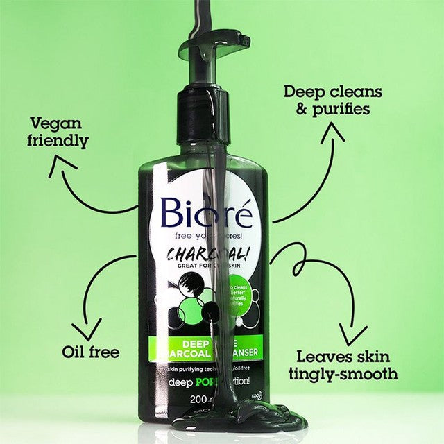 Biore charcoal pore cleanser 200ml - British product