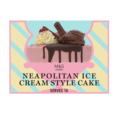 Gâteau de salon de glace néapolitan M&S 1,23 kg