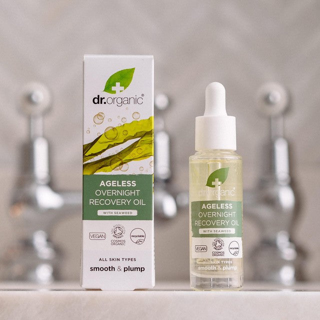 Dr Organic Ageless with Seaweed Overnight Recovery Oil 30ml - British product