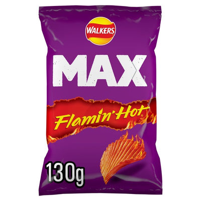 Walkers Max Flamin' Hot Sharing Crisps 130g