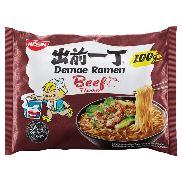 Nissin Demae Ramen beef instant noodles 100g, imported from the UK