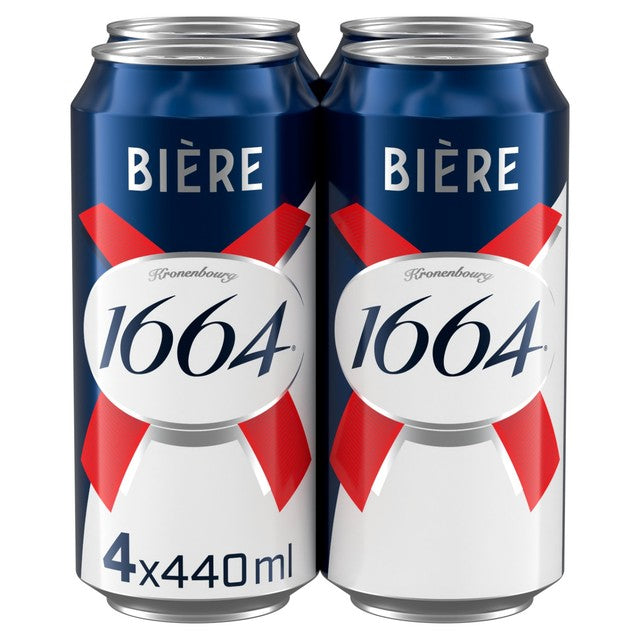 Kronenbourg 1664 Lager 4x440ml Cans, UK version