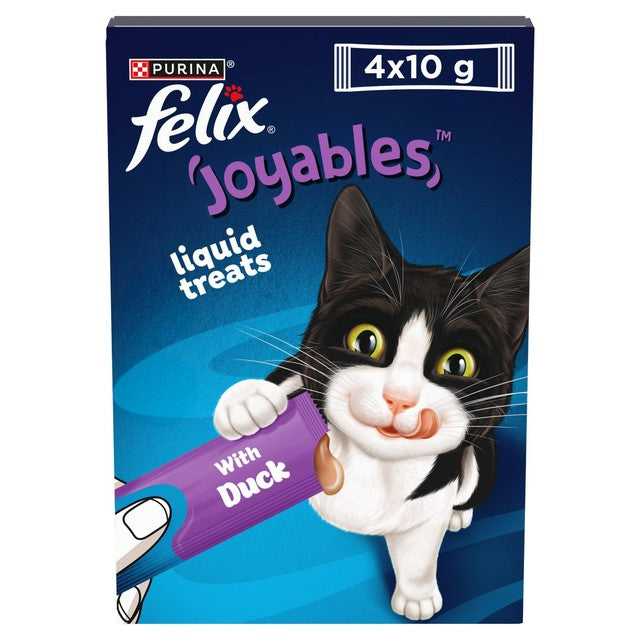 Felix duck liquid cat treat 4 x 10g - British product