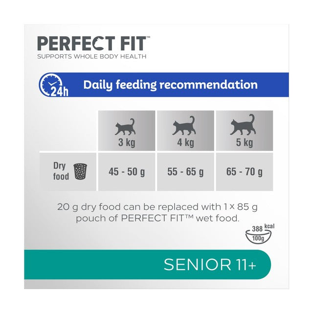 Perfect Fit Senior Chicken Dry Cat Food 2.8kg, imported from the UK
