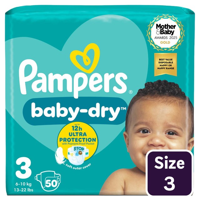 Pampers Baby-Dry Nappies Size 3 imported from the UK