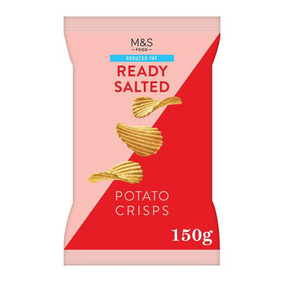 M&S Reduced Fat Ready Salted Crinkle Cut Potato Crisps 150g