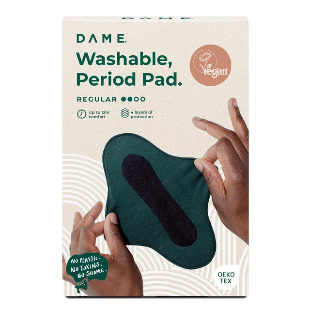 DAME reusable regular period pad 20.5cm - British product