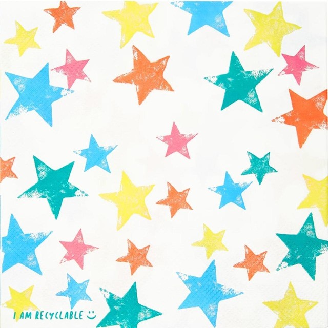 Talking Tables Star Paper Napkins 20 Pack (British brand)