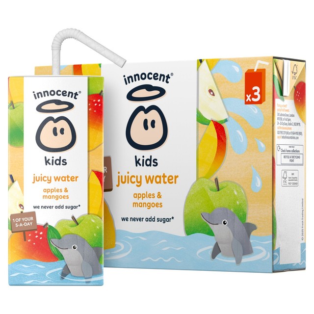 Innocent Kids Juicy Water apples and mangoes 3 x 200ml, UK version