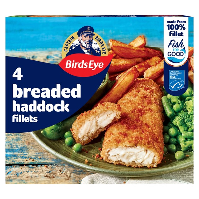 Birds Eye breaded haddock fillets 400g - British product