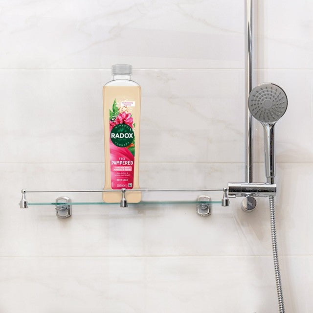 Radox Feel Pampered bath soak 500ml, imported from the UK