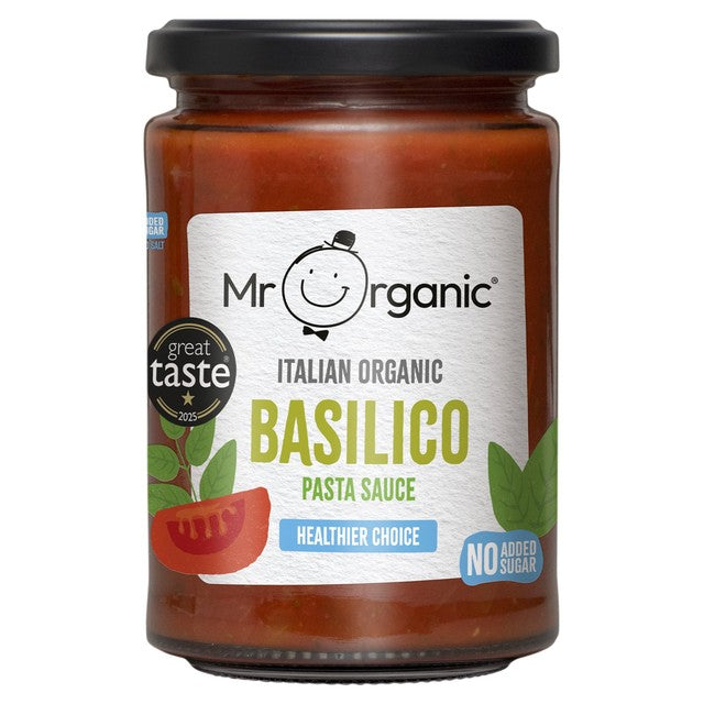 Mr Organic Basilico pasta sauce 350g, imported from the UK