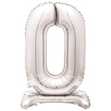 Unique Party Giant Silver Foil Number 0 Balloon 30 inches, UK version
