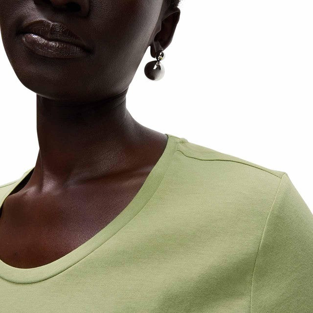 M&S cotton t-shirt fern green size 14, imported from the UK