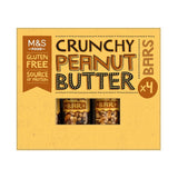 M&S Crunchy Peanut Butter Bars 4 x 40g, imported from the UK