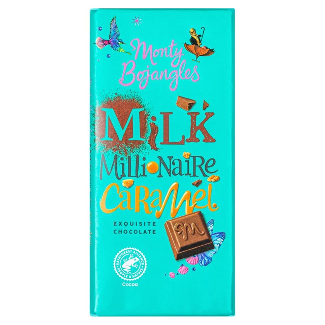 Monty Bojangles milk chocolate bar Milk Millionaire Caramel 150g, imported from the UK