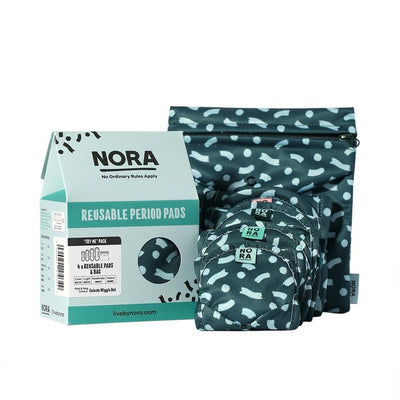 NORA Try Me Reusable Period Pad Pack 4-Pack