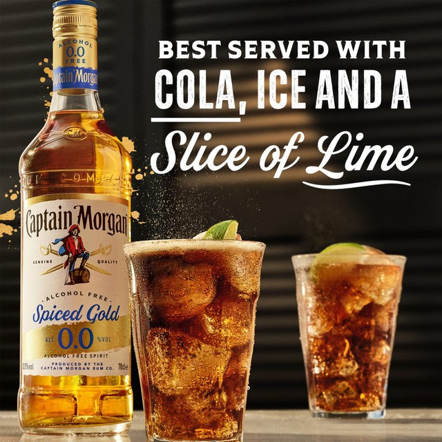 Captain Morgan Spiced Gold 0.0% alcohol-free spirit drink 70cl - British product