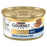 Gourmet Gold Ocean Fish Pate wet cat food 85g can, UK version