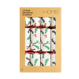 Sainsburys Home Christmas Crackers Cube Holly 12pk