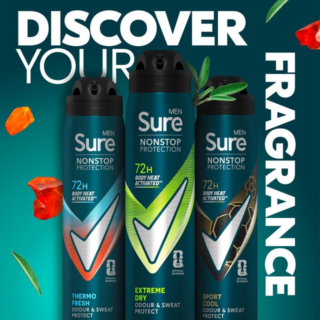 Sure Men Extreme Dry Anti-Perspirant Deodorant Spray 250ml (British brand)