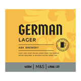 M&S German Lager 4 x 330ml, imported from the UK