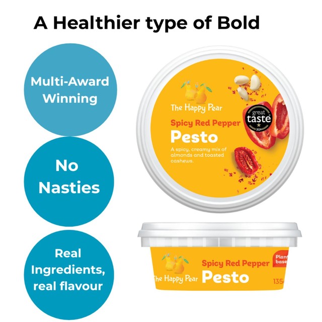 The Happy Pear spicy red pepper pesto 135g (British brand)