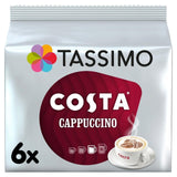 Tassimo Costa cappuccino coffee capsules 6 pack (British brand)