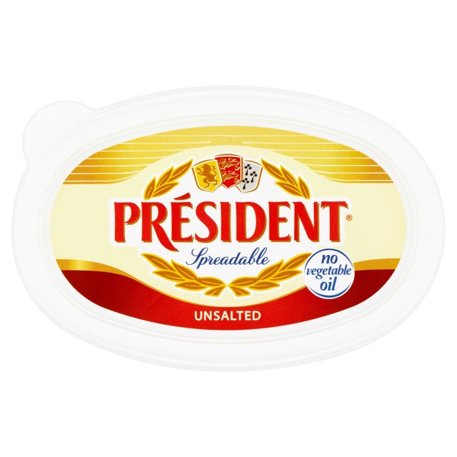 President spreadable butter French Unsalted 250g, imported from the UK